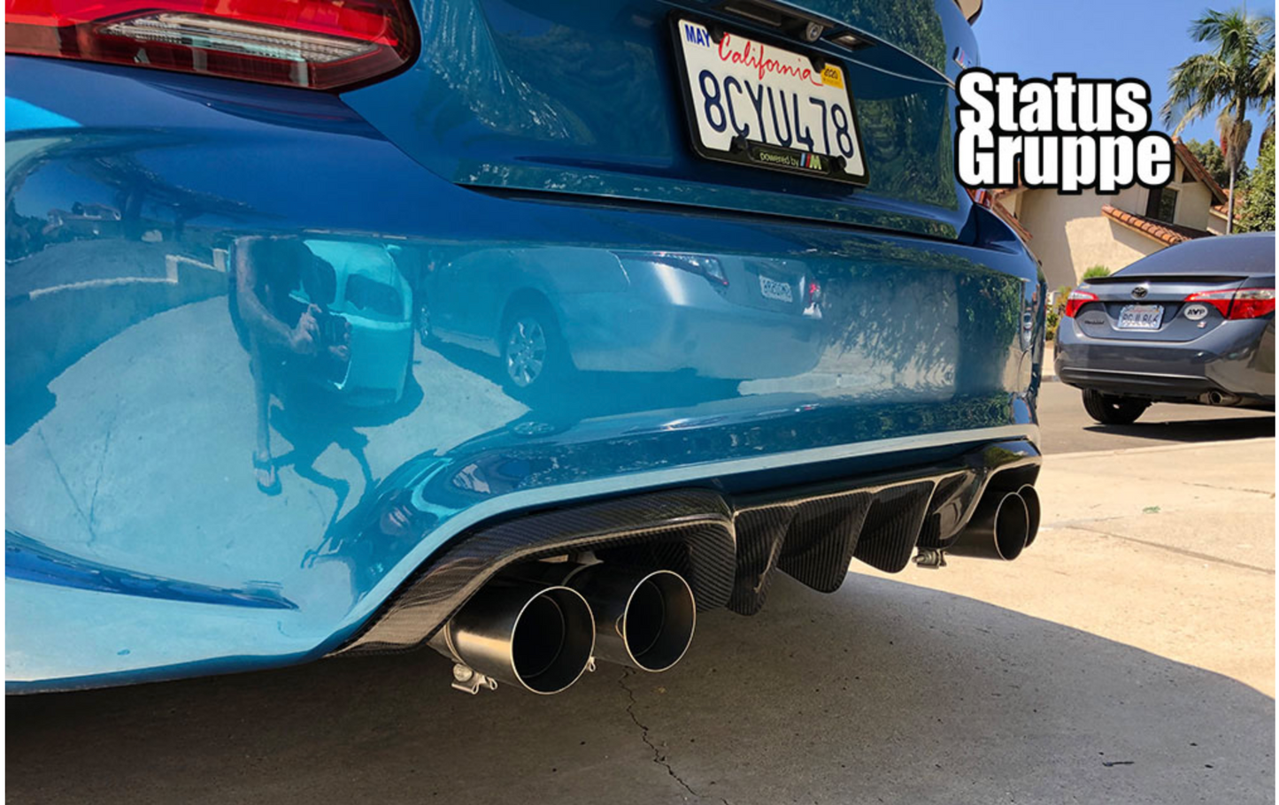 BMW F87 M2/M2 Comp CF Rear Diffuser-Finned Style