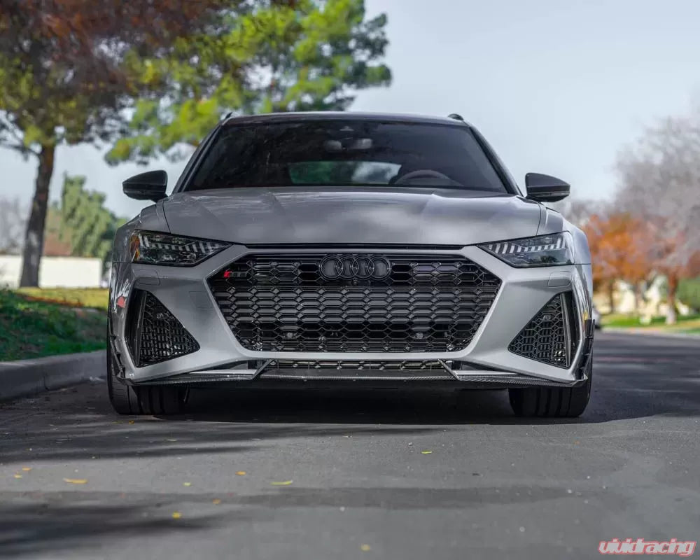 VR Aero Carbon Fiber Front Lip Spoiler Audi RS6 Avant C8
