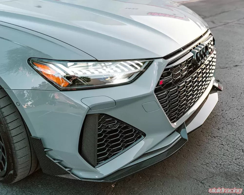 VR Aero Carbon Fiber Front Lip Spoiler Audi RS6 Avant C8