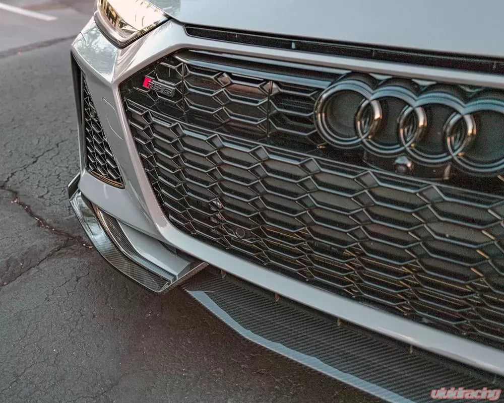 VR Aero Carbon Fiber Front Lip Spoiler Audi RS6 Avant C8