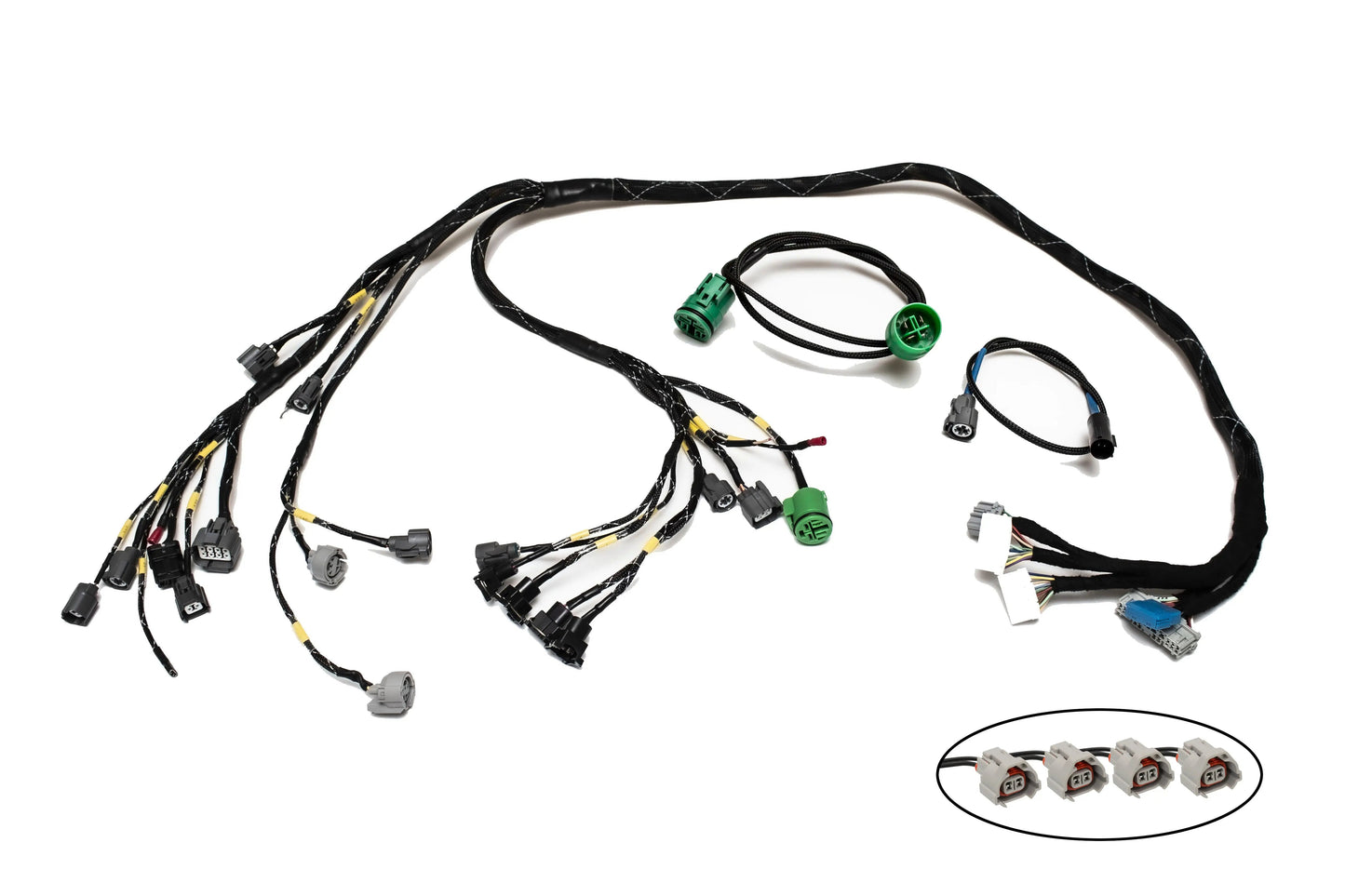 H-Series H2B OBD1 Tucked Engine Harness Kit w/ Subharness | 92-95 Civic EG EJ Carrot Top Tuning